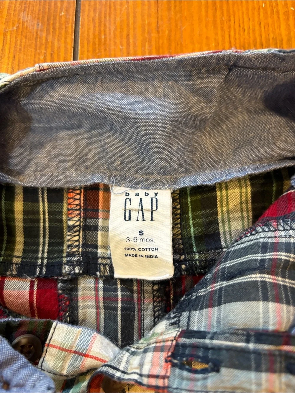 Baby GAP Madras Plaid Sleeveless Romper Size S 3-6 Months EUC